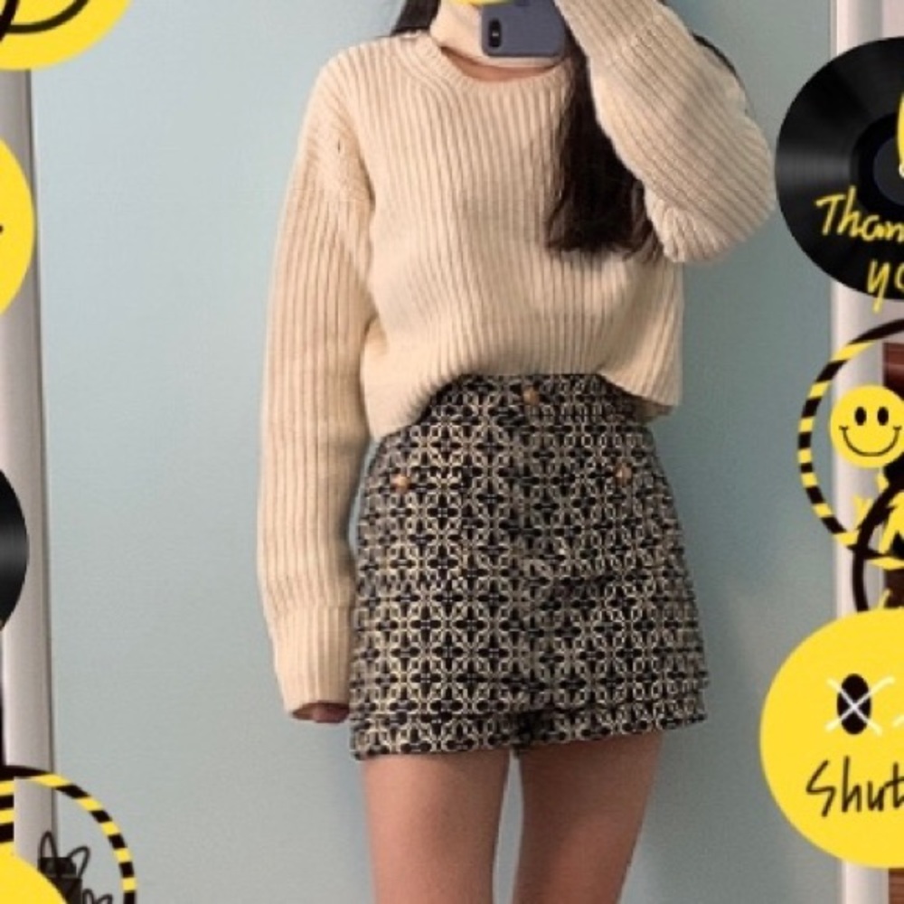 High waist skort